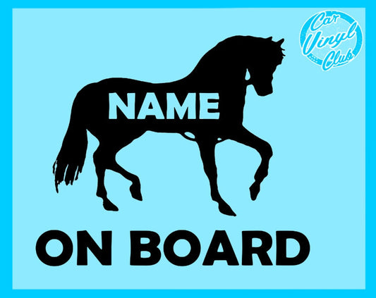 CUSTOM NAME HORSE On Board Sticker